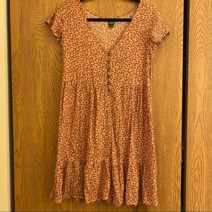 NWOT Wild Fable Pink Floral Babydoll Dress